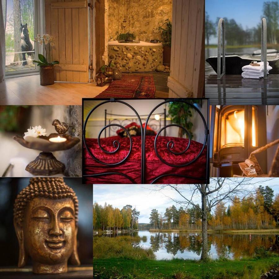 Romantic Spa Villa With Fireplace By The Lake Stjarnsund エクステリア 写真